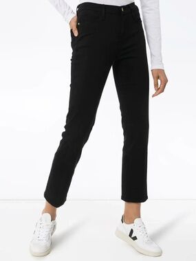 FRAME Le High Straight Jeans – Film Noir Black (Size 31) | High-Rise Straight Le